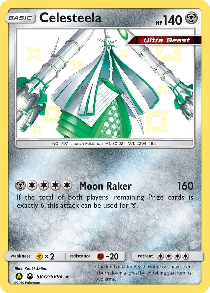 Hidden Fates Celesteela Pokémon card